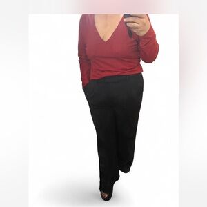 Old Navy Women's Bold Red V-Neck Blouse